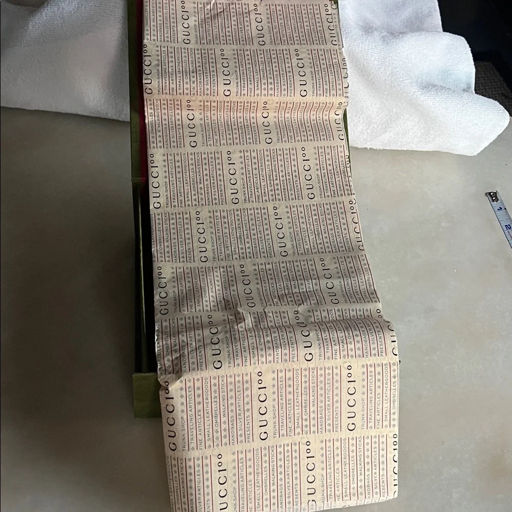 Gucci Olive Embossed DAMASK Gift Box OR STORAGE HOME DECOR